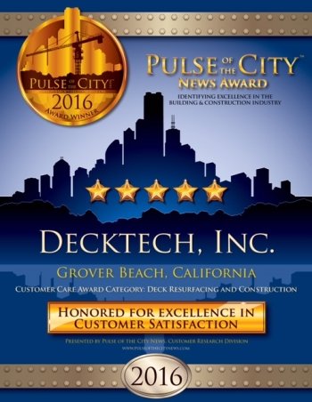 DeckTech, Inc. 2016 Customer Satisfaction Award